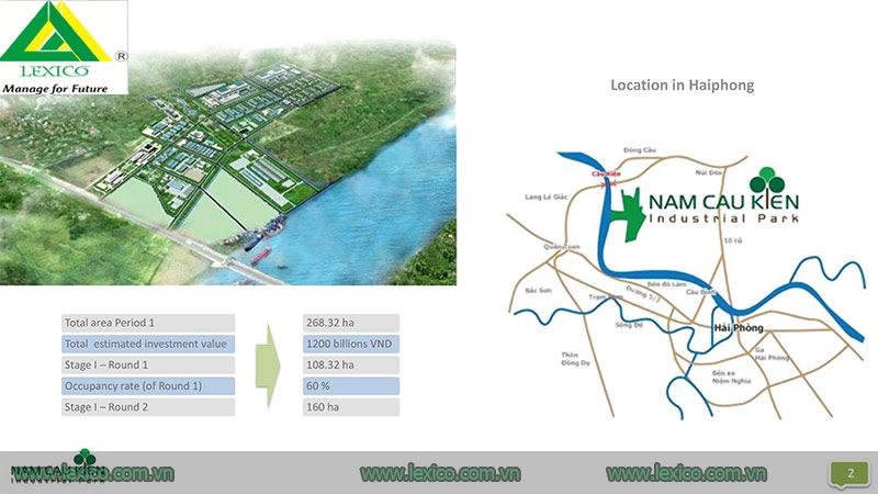 Cho thuê nhà xưởng KCN Nam Cầu Kiền - Hải Phòng